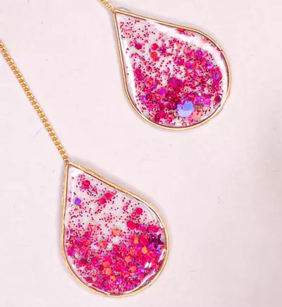 plant/Hồng Quang - Fuchsia Glitter Gold  Ear Threaders-0-thumbnail