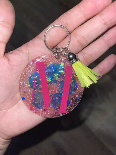 plant/Personalized resin keychains - customizable ❤️-0-thumbnail