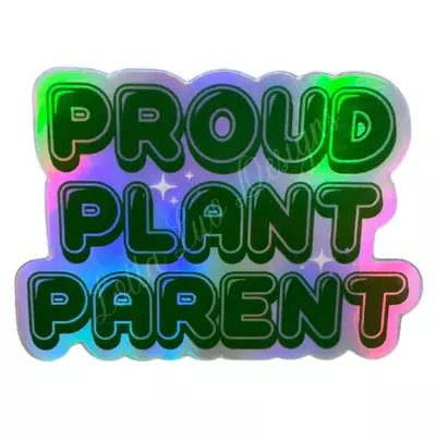 free_shipping/Proud Plant Parent Holographic Sticker-0-thumbnail