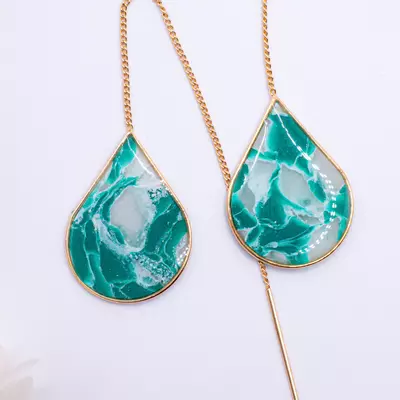 plant/Jade - Gold Ear Threaders-0-thumbnail