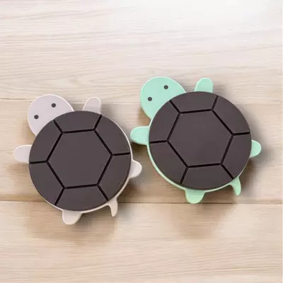 plant/Turtle coasters (set of 4)-choose your colors-3-thumbnail