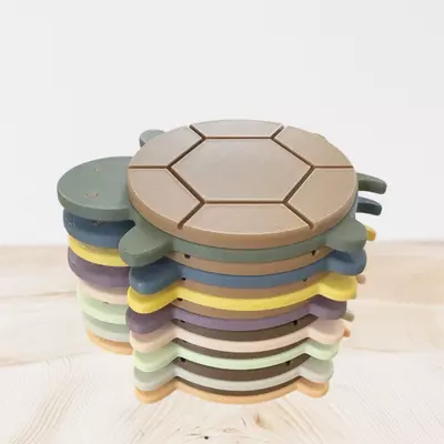 plant/Turtle coasters (set of 4)-choose your colors-6-thumbnail