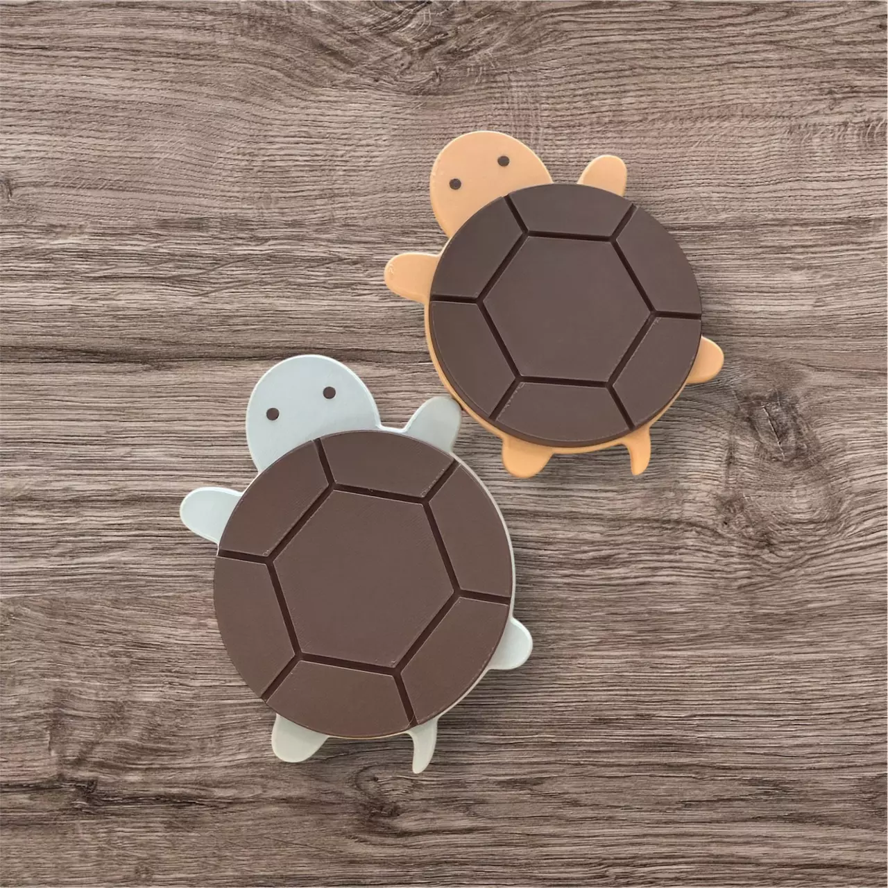 plant/Turtle coasters (set of 4)-choose your colors-1