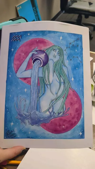 plant/Aquarius ♒ zodiac print 8.5x11"-1-thumbnail