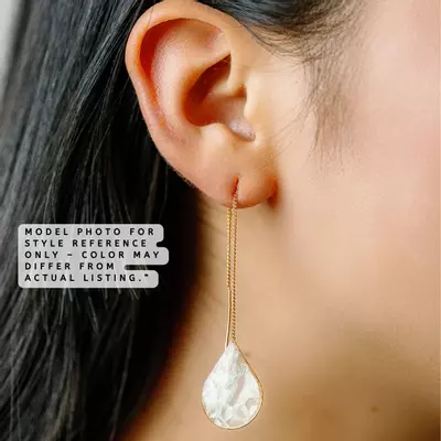 plant/Mộng Huyền - Purple Marble Gold Ear Threaders-2-thumbnail