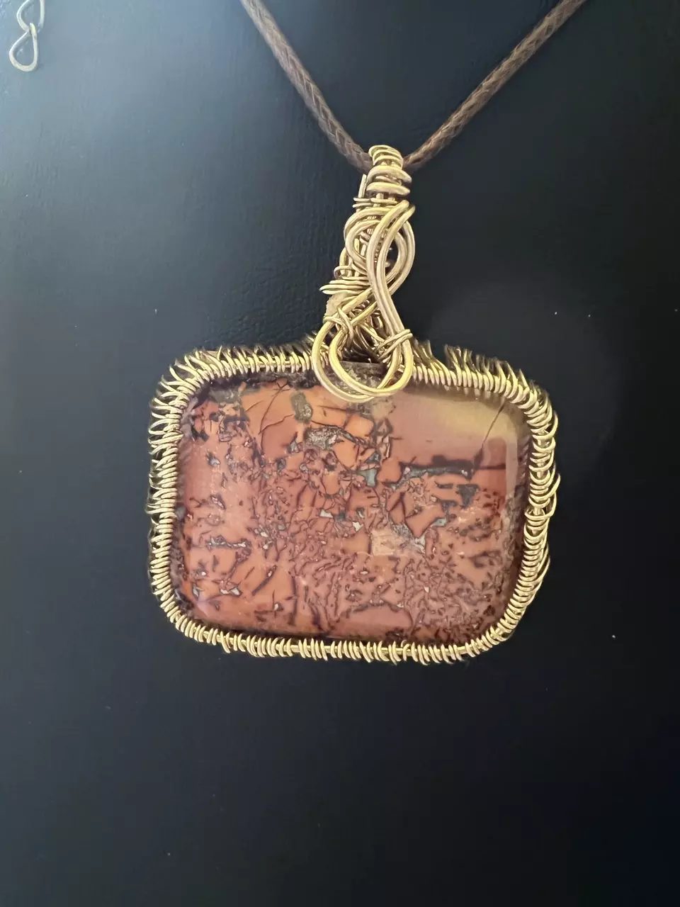 plant/Wire wrapped brass necklace-0