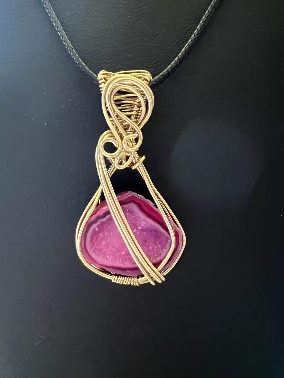 plant/Dyed agate necklace-0