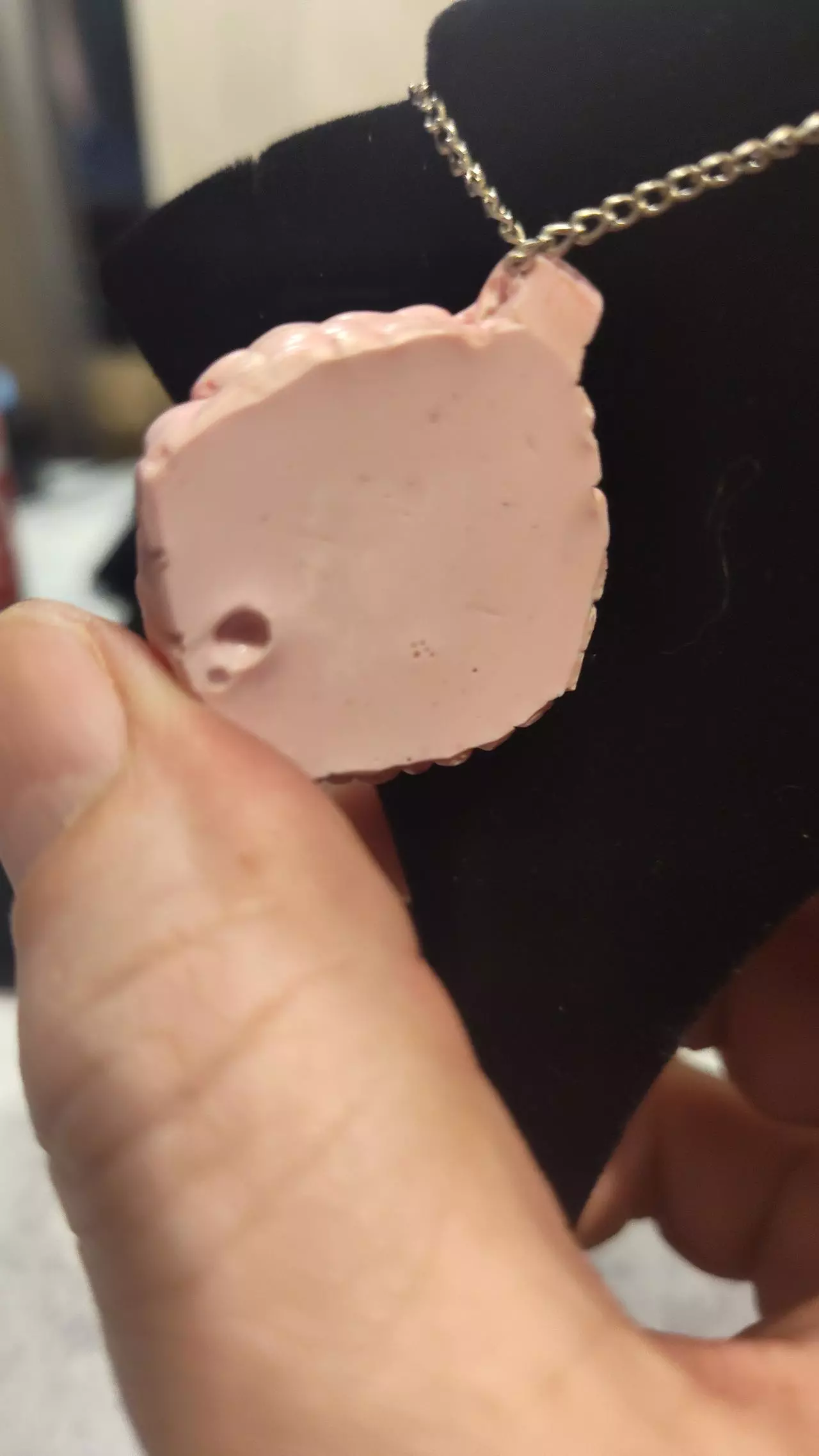 plant/Pink Reptile Eye necklace-4