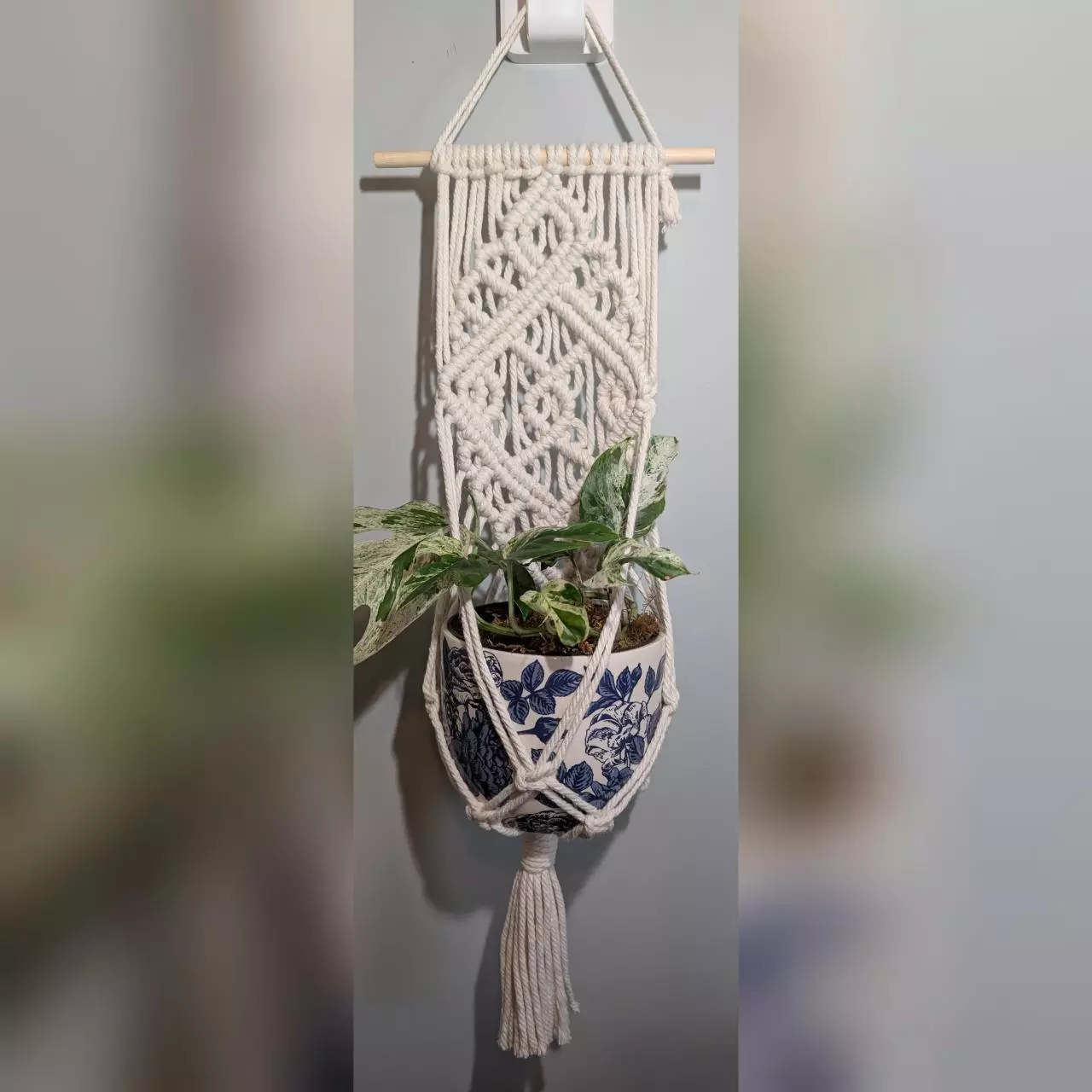 plant/#361 Oriental design Wall plant hanger, your color choice-0