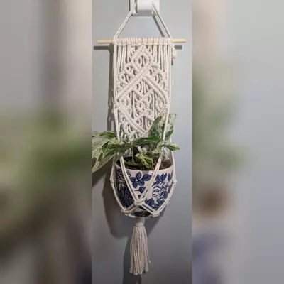 plant/#361 Oriental design Wall plant hanger, your color choice-0-thumbnail