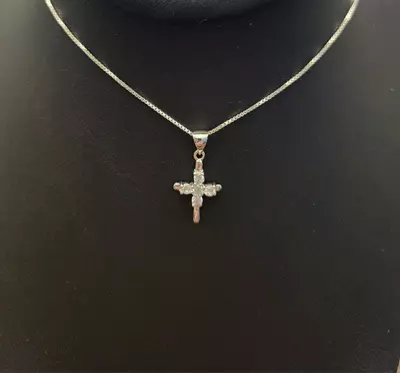 plant/CZ Cross necklace C4-2-thumbnail