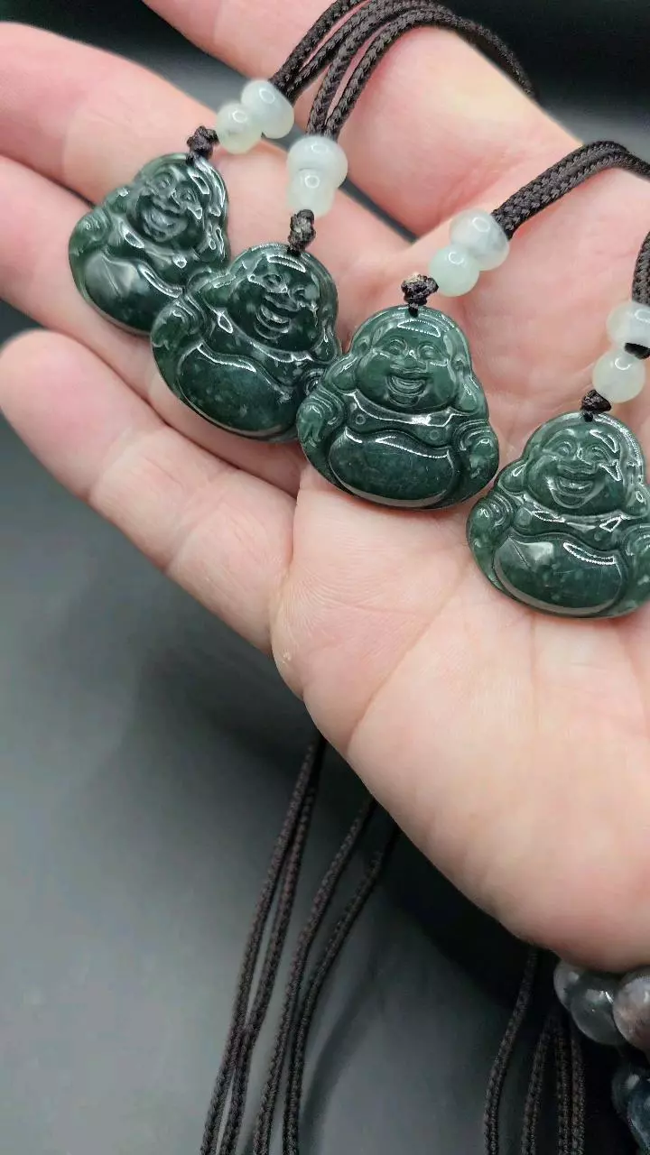 plant/Jade Buddha pendant-1