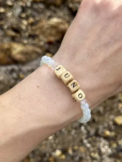 plant/Gold Coast Collection: ‘JUNO’ Beach Opalite Stretch Bracelet | 6mm-3-thumbnail