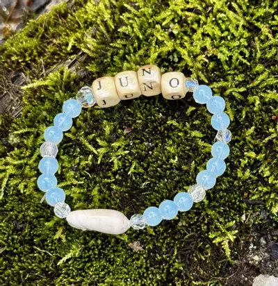 plant/Gold Coast Collection: ‘JUNO’ Beach Opalite Stretch Bracelet | 6mm-5-thumbnail