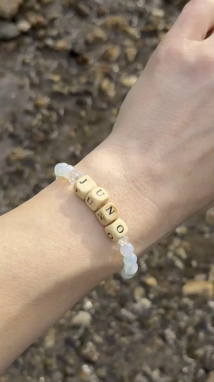 plant/Gold Coast Collection: ‘JUNO’ Beach Opalite Stretch Bracelet | 6mm-1