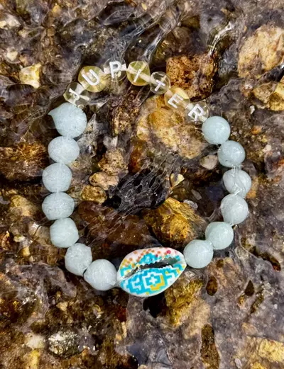 plant/Gold Coast Collection: ‘JUPITER’ Amazonite Stretch Bracelet | 8mm-4-thumbnail