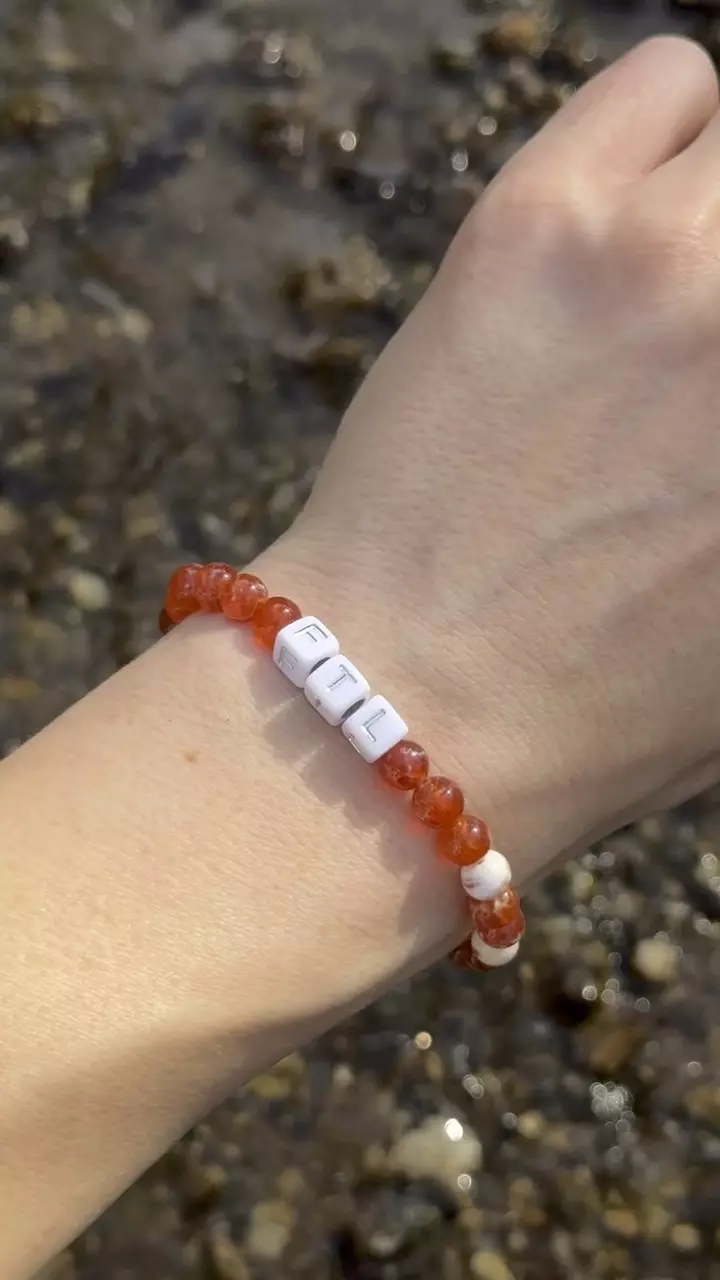 plant/Gold Coast Collection: ‘FTL’ Red Agate Stretch Bracelet | 6mm-1