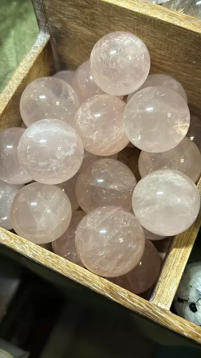 plant/$6 | Gemmy Rose Quartz sphere - sellers choice (approx 30mm)-0-thumbnail