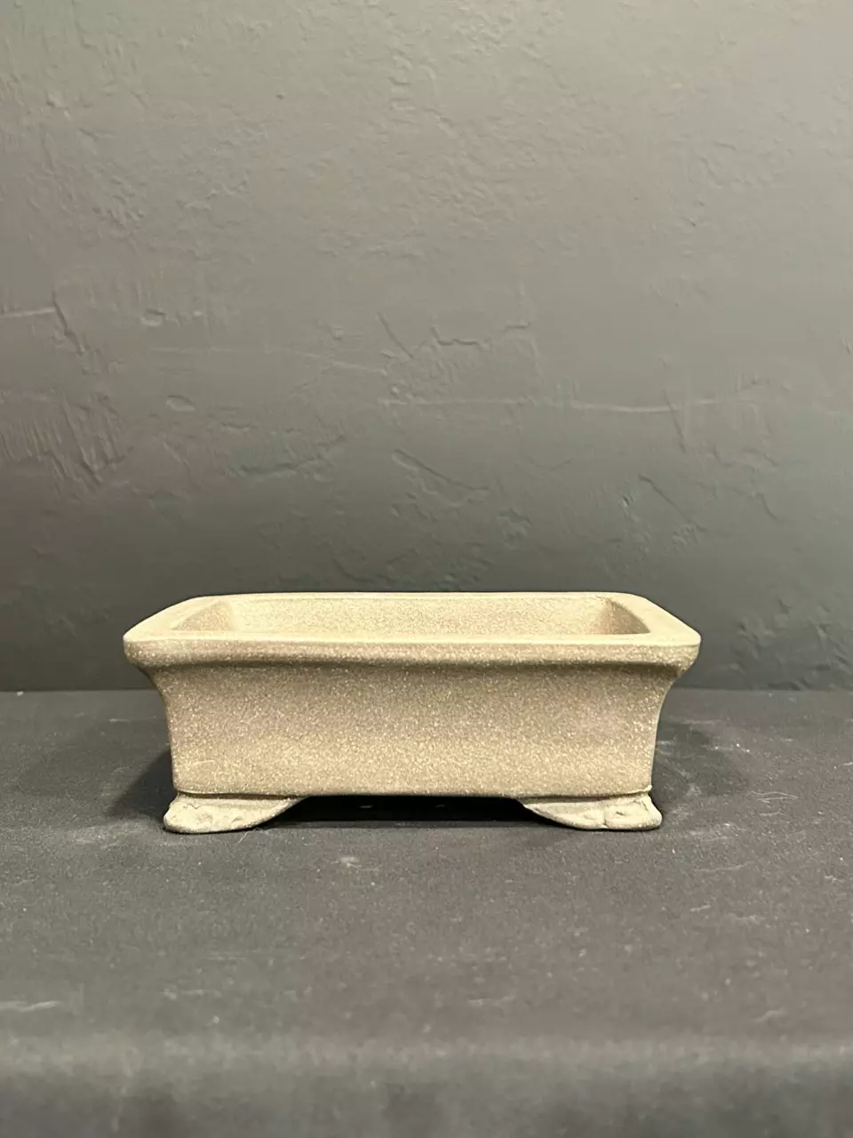 plant/6” Unglazed Bonsai Pot - Rectangle-0