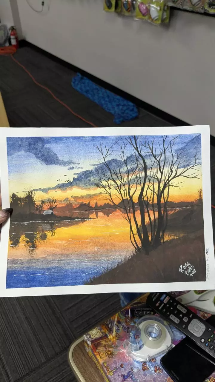 plant/Cabin on the Like watercolor print 8.5x11 in-0