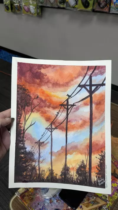 plant/Powerline painted print 8.5x11-0-thumbnail