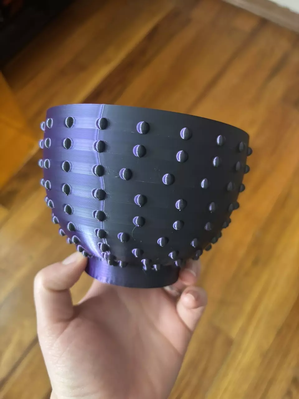 plant/4” Dual Color Purple Black Galaxy Hobnail Pot-6