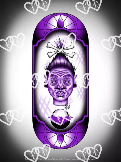 plant/Shrunken Head - Purple - Art Print-0-thumbnail