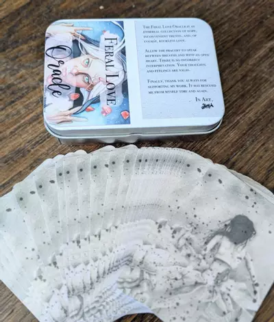 plant/Feral Love Oracle deck... 38 cards of original fantasy watercolor art-2-thumbnail