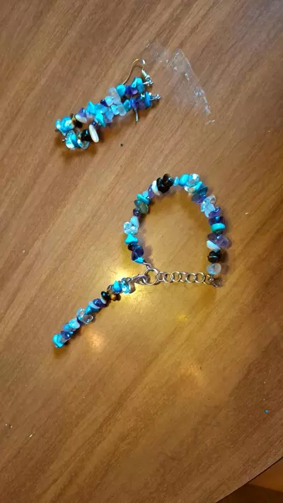 plant/Matching bracelet earring and keychain set-0-thumbnail