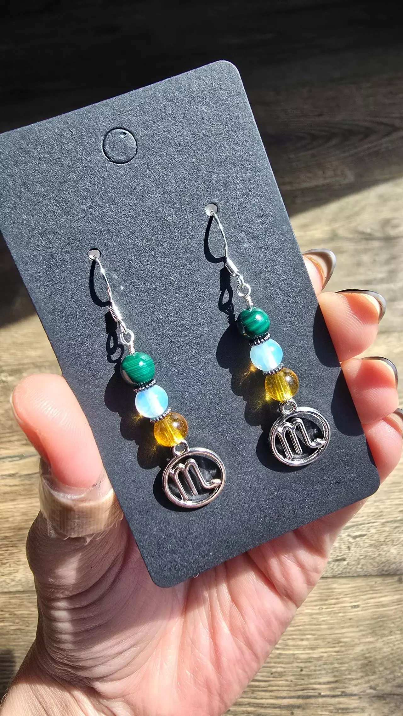 plant/Scorpio Earrings-0
