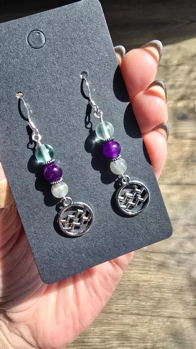 plant/Aquarius Earrings-0-thumbnail