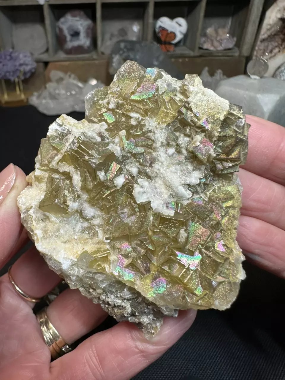 plant/Naturally iridescent Fluorite-0