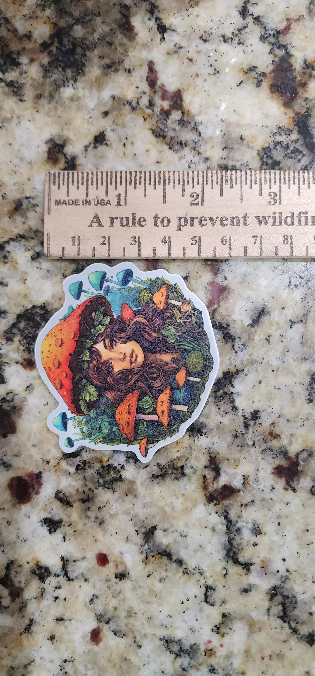 plant/Matte mushroom fair goddess sticker-1