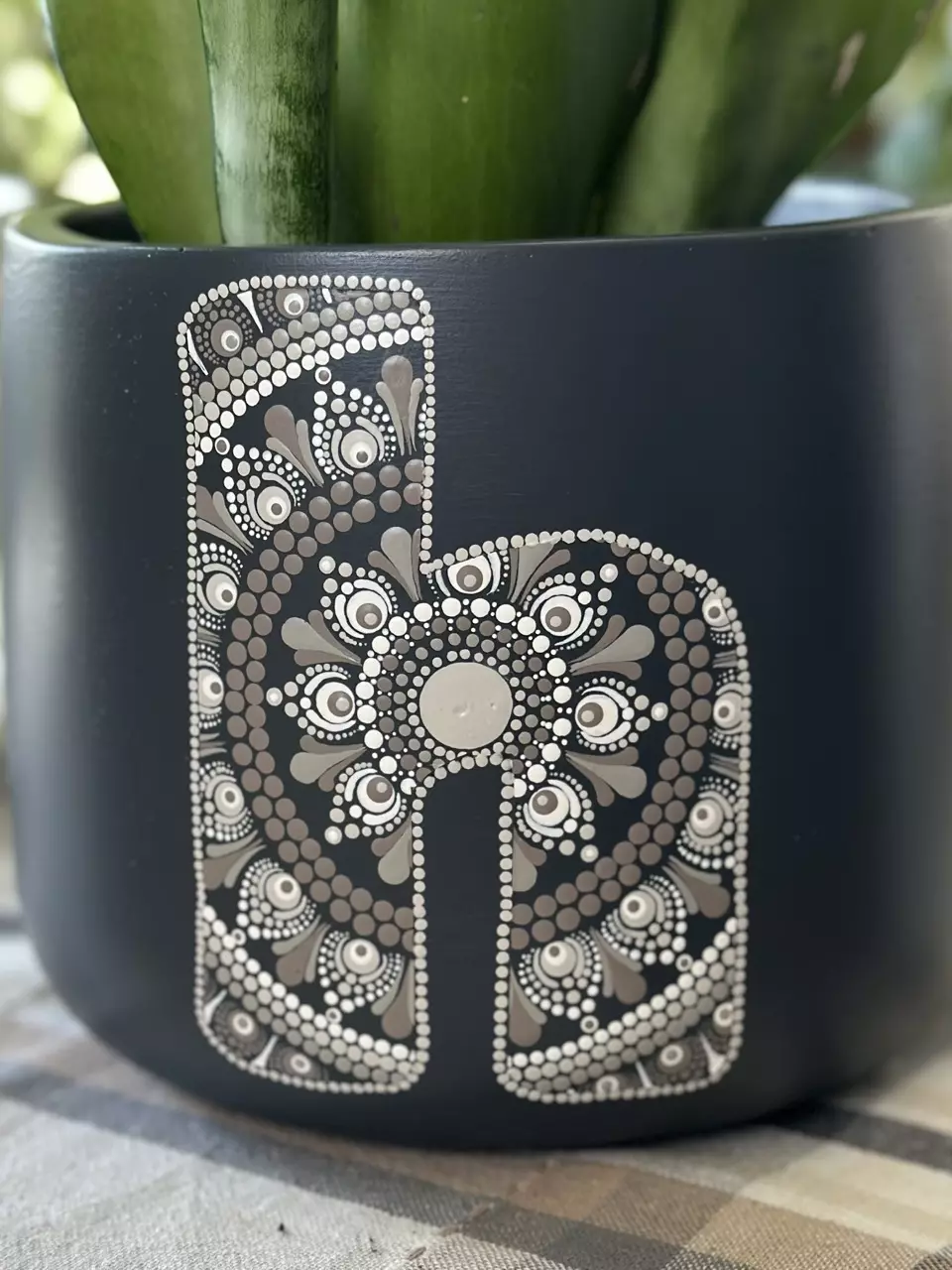 plant/PRE-ORDER 6 inch concrete custom letter pot-0