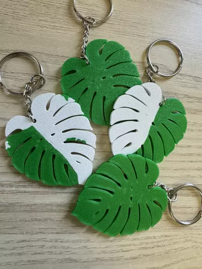 free_shipping/Monstera Leaf Keychain (4pck)-0-thumbnail