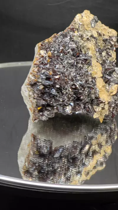 plant/Sphalerite w calcite from Elmwood Mine Tennessee-2-thumbnail