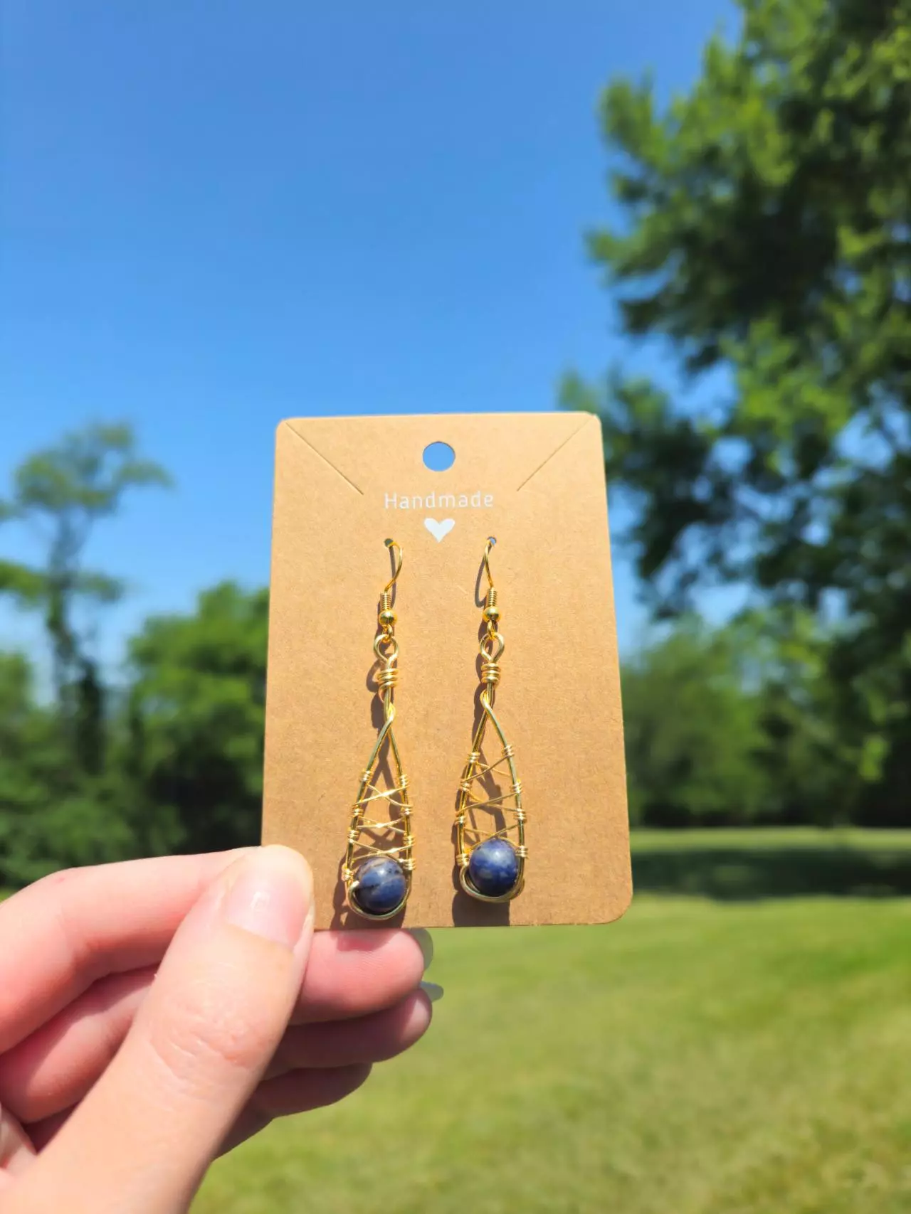 plant/Ladder Teardrop Earrings-0