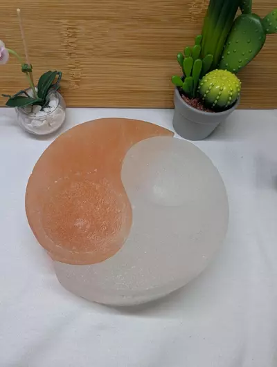 plant/Selenite candle/sphere holder ☯️☯️ *was $25*-1-thumbnail