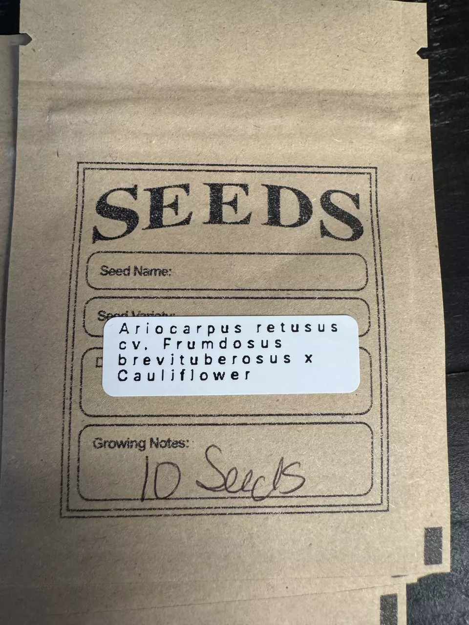 plant/10 - SEEDS Ariocarpus retusus cv. Frumdosus brevituberosus x Cauliflower-3