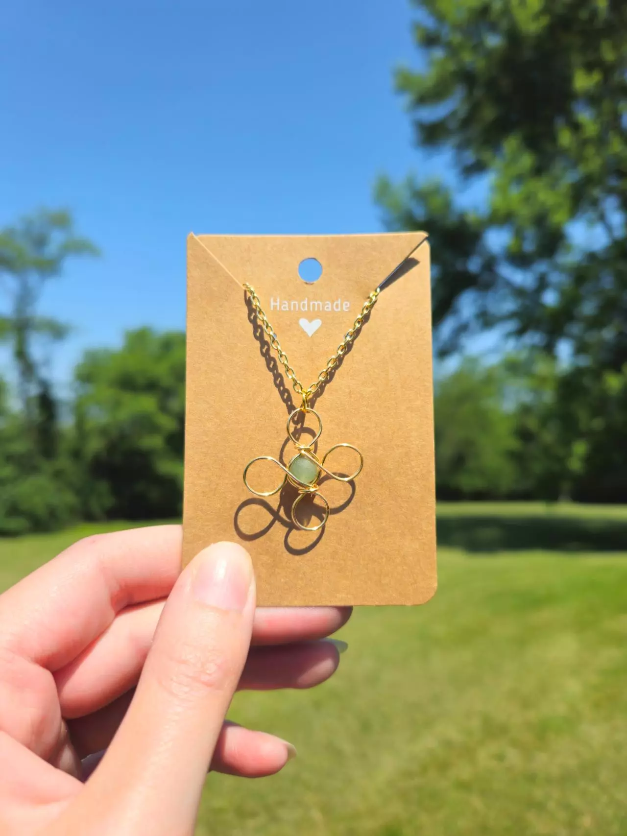 plant/Four Leaf Clover Necklace-0