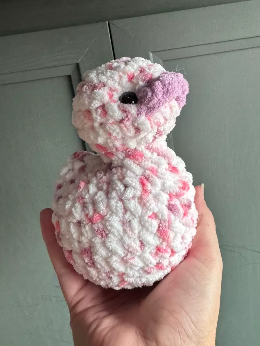 plant/Crochet Duck - Speckled (pink/purple)-0