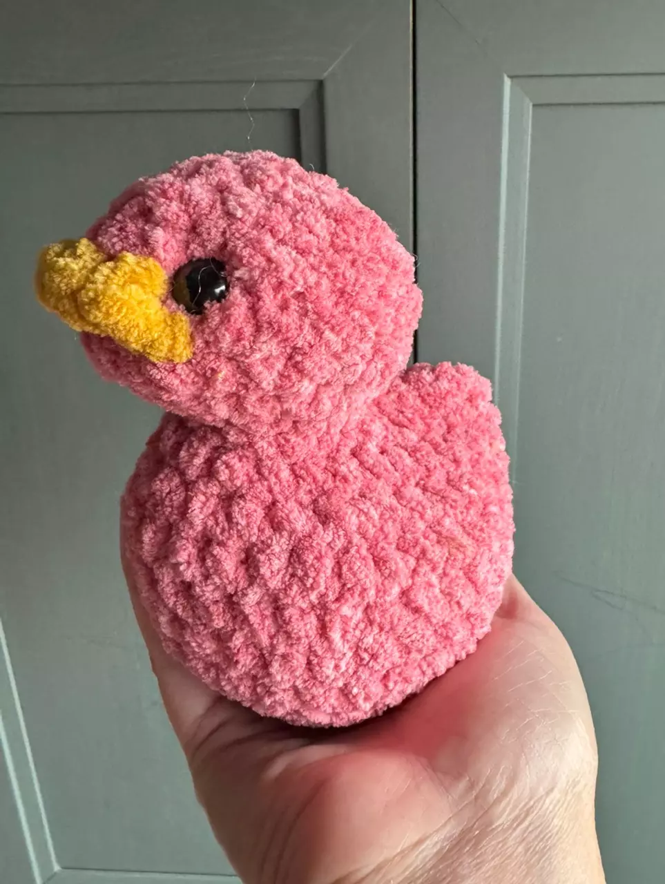 plant/Crochet Duck - Salmon pink-0