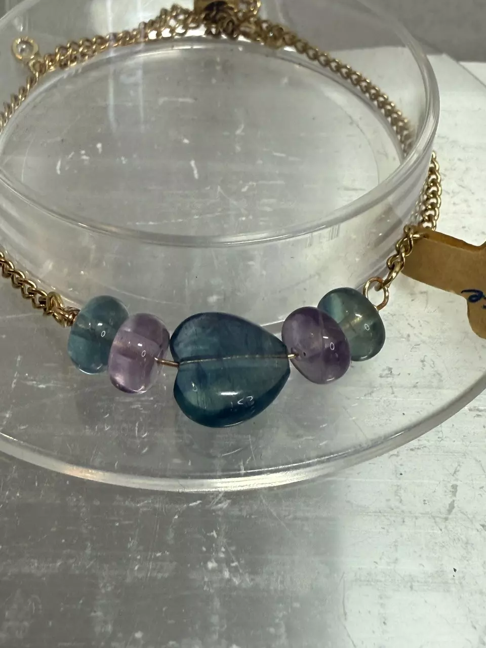 plant/Fluorite heart and beads-1