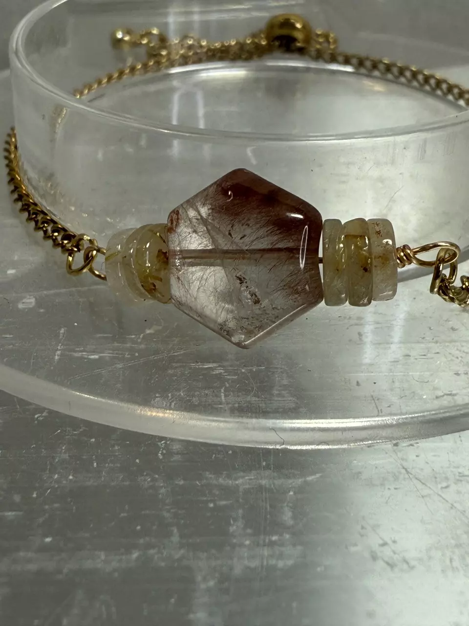 plant/Rutalated quartz and golden rutile quartz bracelet wow!-1