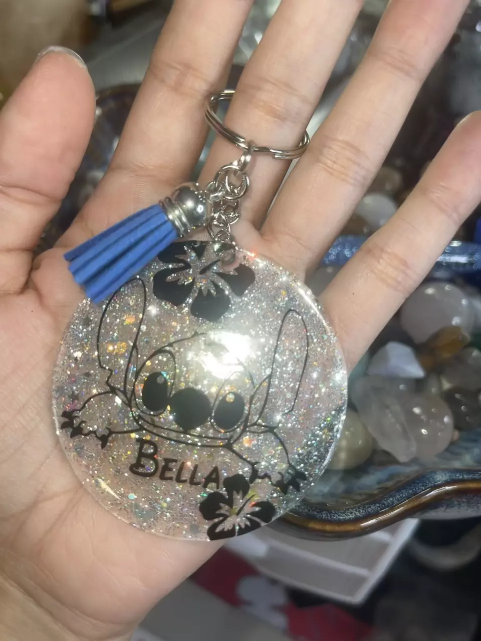 plant/Personalized resin keychains - customizable ❤️-1