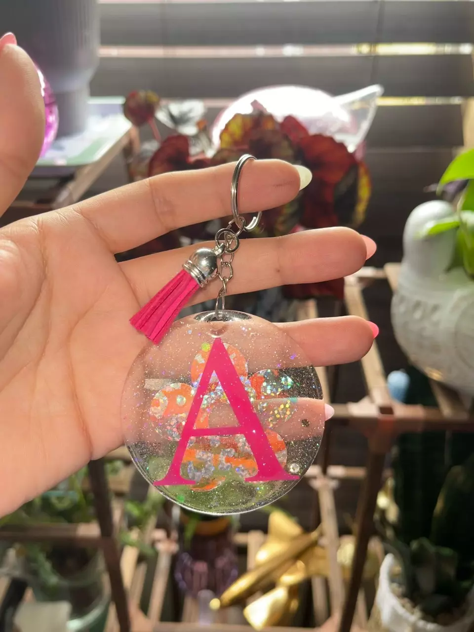 plant/Personalized resin keychains - customizable ❤️-2