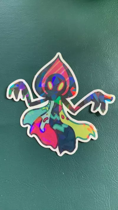 plant/Flatwoods Monster Holographic Sticker-1-thumbnail