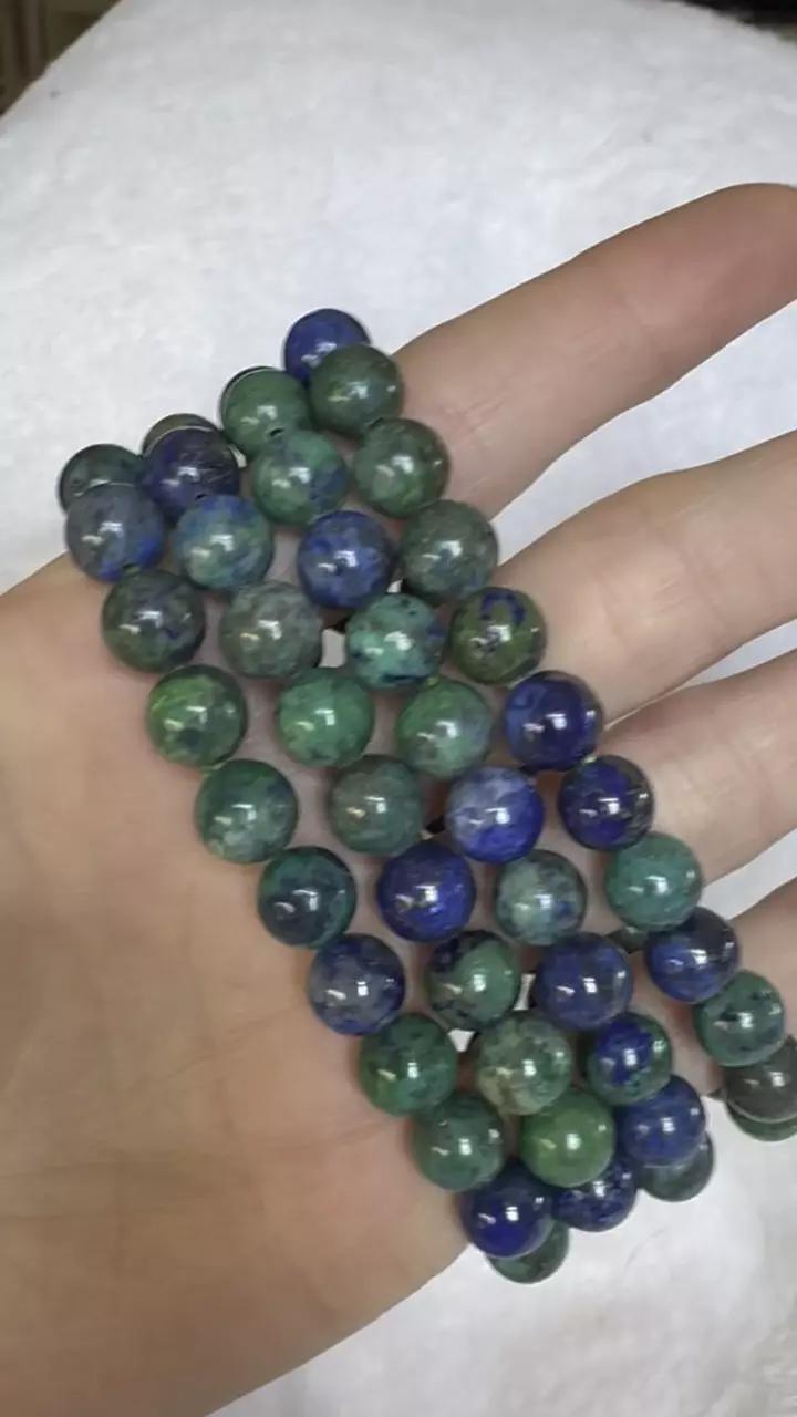 plant/Malachite and lapis lazuli bracelet-1