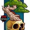 plant/Wigert’s Bonsai Skull Shirt – Charcoal-3