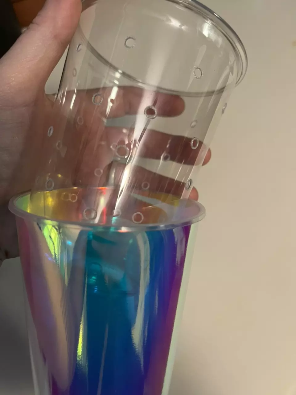 plant/Halo Holographic  -  1 each sm,md,lg  clear self watering pot-4